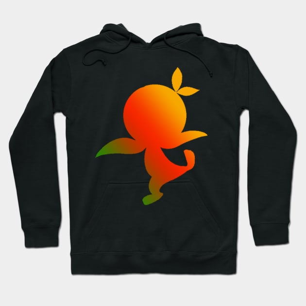 Orange Bird Ombre Silhouette Hoodie by ijsw